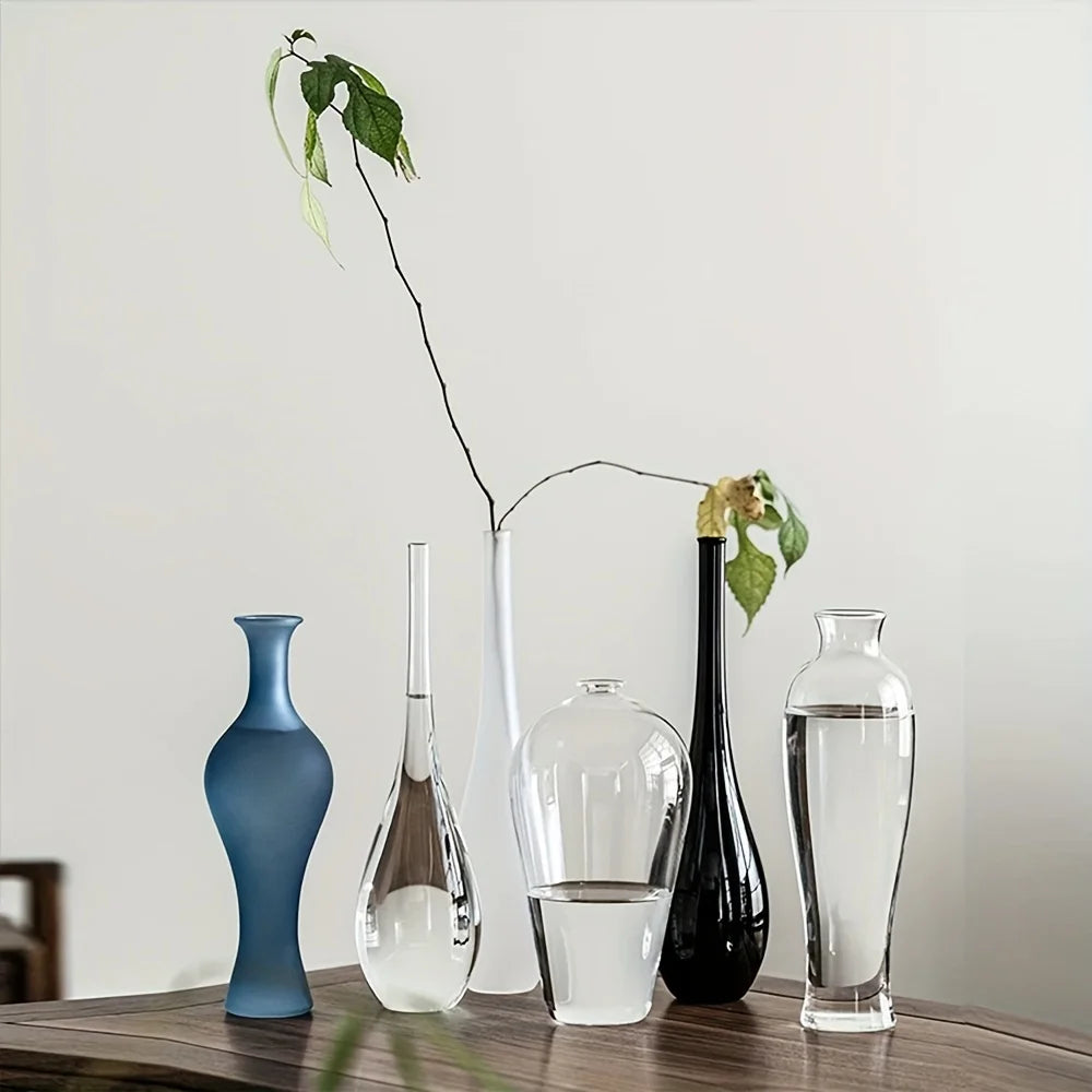 Clear Glass Bud Vase – Slim Stem Vase for Single Branches