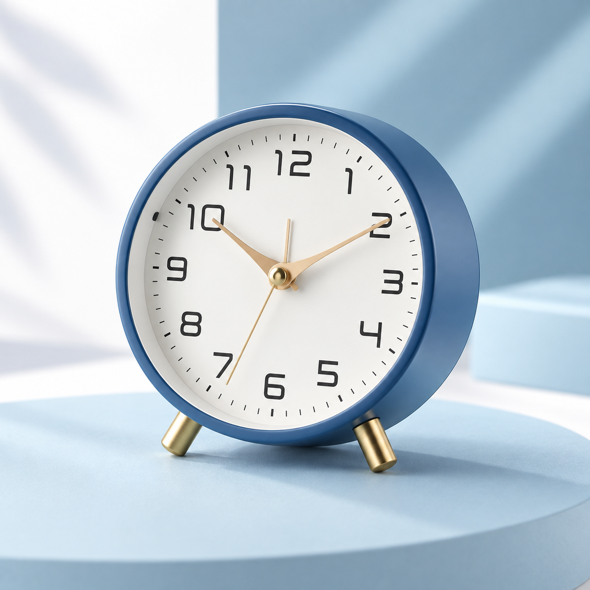 Silent Table Clock – Scandinavian Desk Clock, Non-Ticking