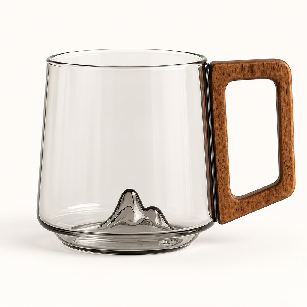 Mountain Glass Mug – Borosilicate Coffee & Tea Cup