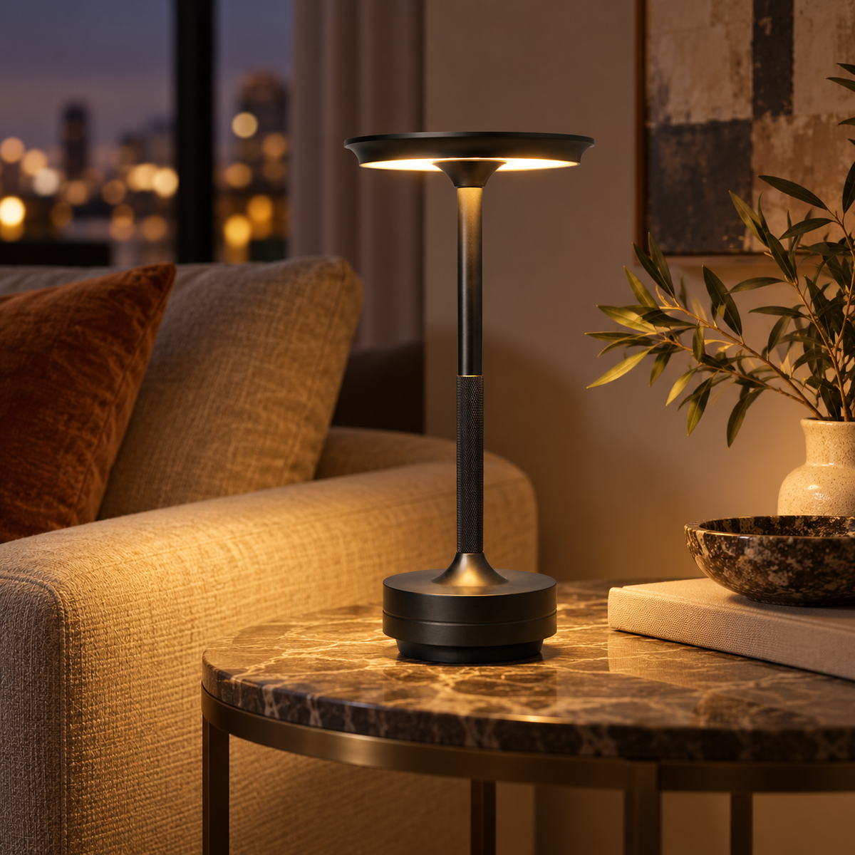 Touch Dimmable Bedside Lamp – Modern Nightstand Table Lamp
