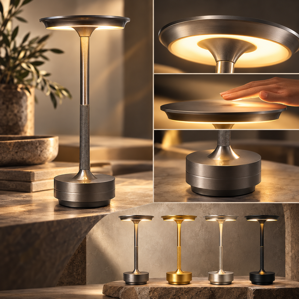 Touch Dimmable Bedside Lamp – Modern Nightstand Table Lamp