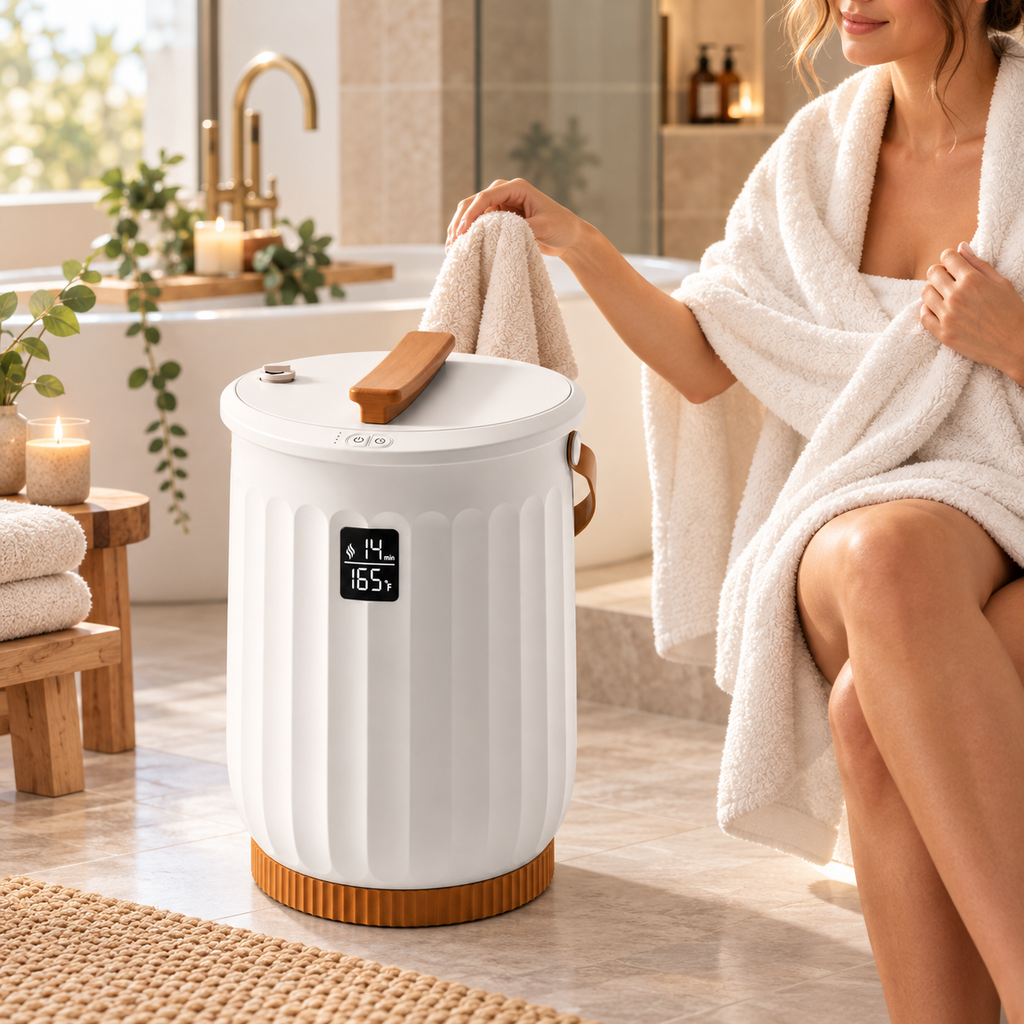 Towel Warmer with Timer & Aroma Box – Spa Towel Heater