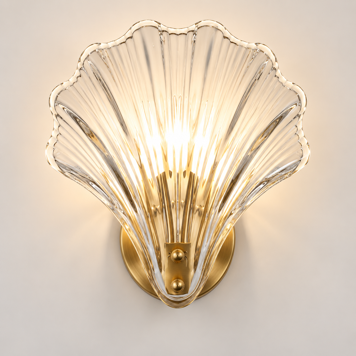 Glass Shade Wall Sconce with Switch – Bedroom Wall Lamp