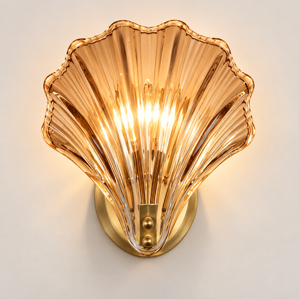 Glass Shade Wall Sconce with Switch – Bedroom Wall Lamp