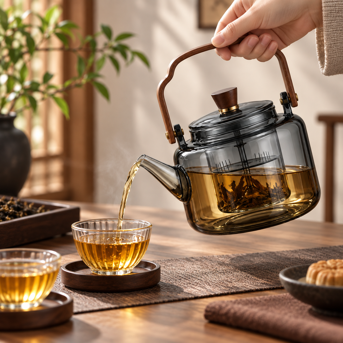 Glass Teapot with Infuser – Borosilicate Loose Leaf Tea Pot