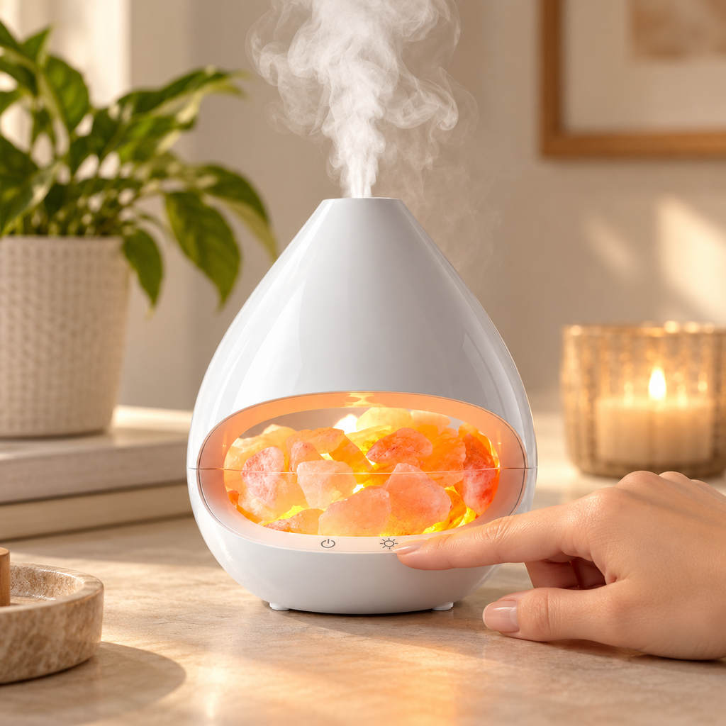 Himalayan Salt Lamp Diffuser – Aromatherapy Humidifier