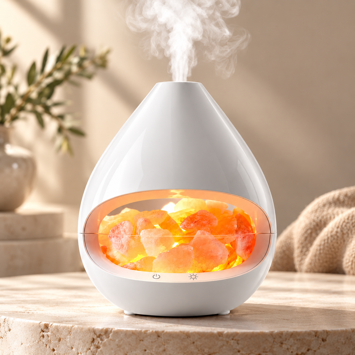 Himalayan Salt Lamp Diffuser – Aromatherapy Humidifier