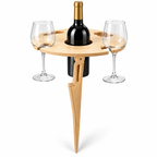 Folding Wine Picnic Table – Portable Wooden Beach Table