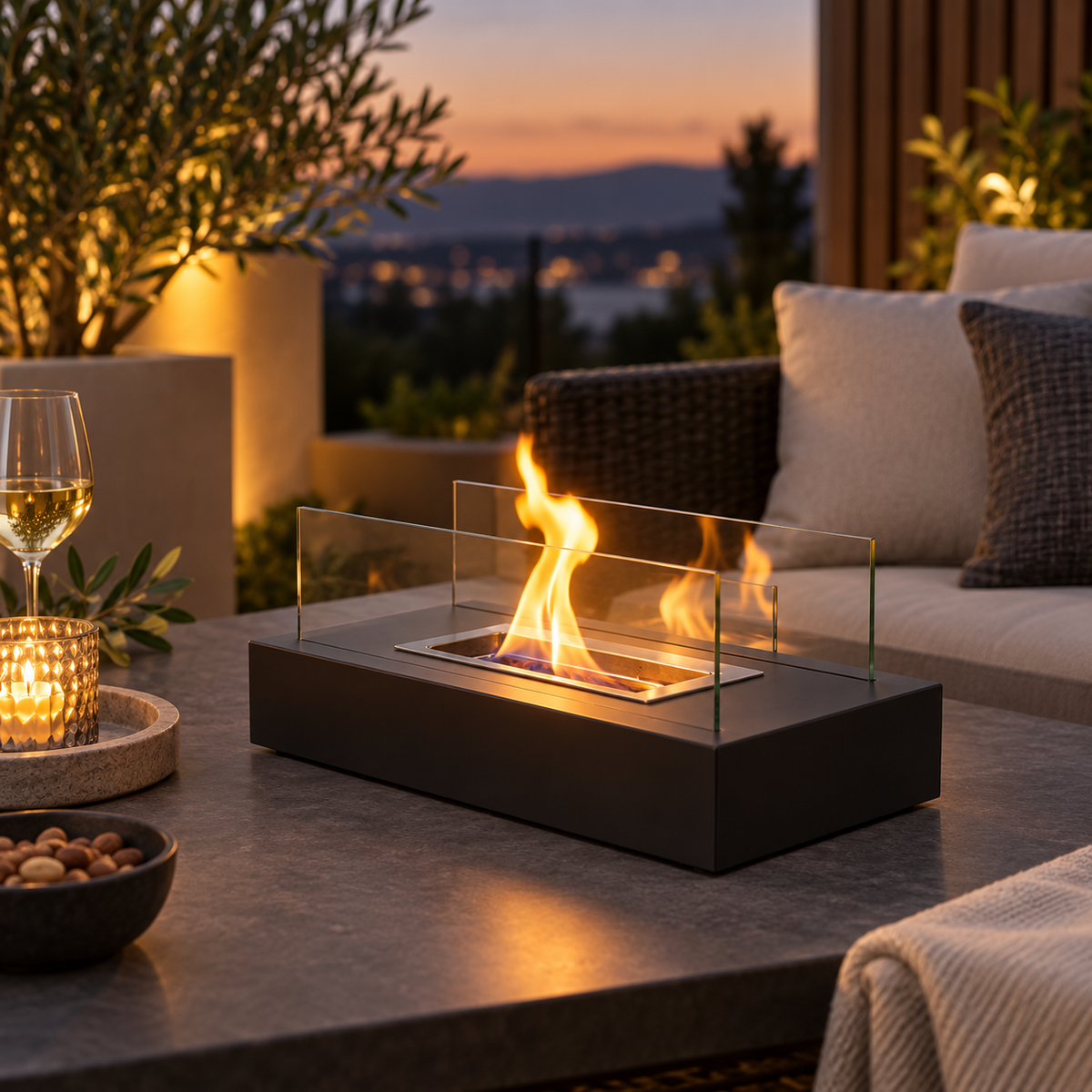 Tabletop Fireplace – Modern Indoor Outdoor Fire Bowl
