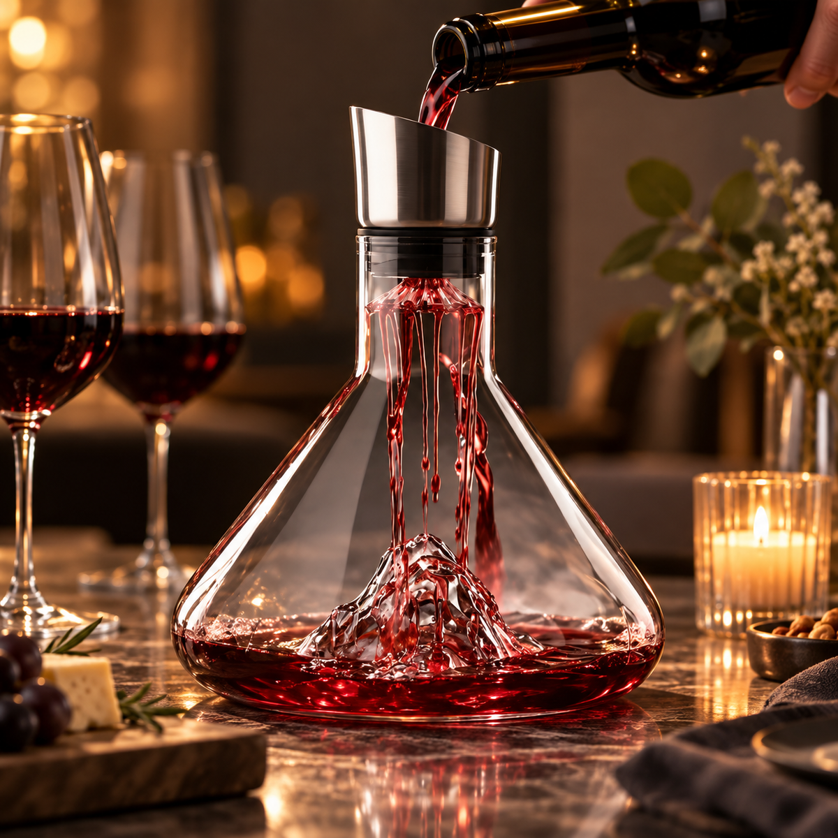Mountain Wine Decanter – Waterfall Glass Wine Aerator