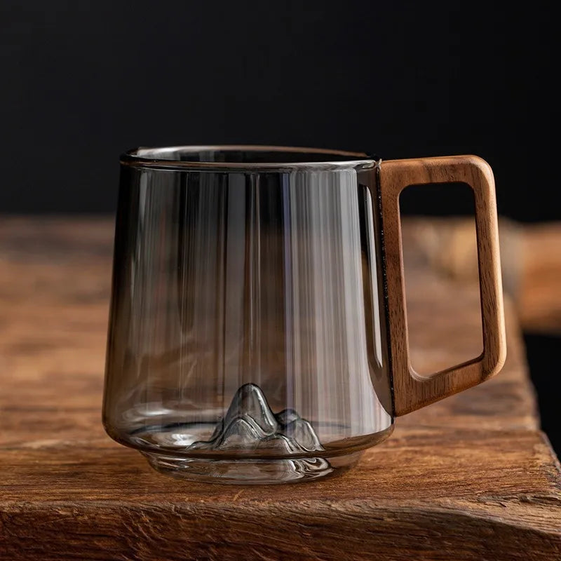 Mountain Glass Mug – Borosilicate Coffee & Tea Cup