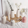 Sculpted White Ceramic Vase – Modern Decorative Vase for Shelf & Table