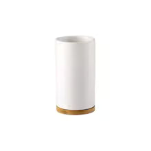 Ceramic Bath Accessory Set – Dispenser Bottles & Cups for Bathroom