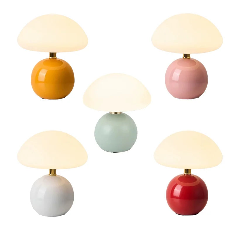 Mini Mushroom Accent Lamp – Small Colorful Table Lamp for Shelf & Desk