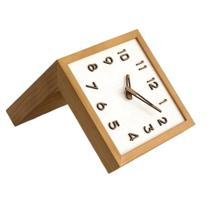Wooden Corner Wall Clock – Double-Sided Pendulum Clock