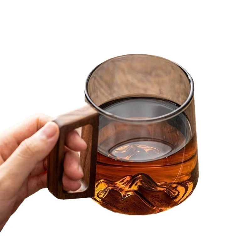 Mountain Glass Mug – Borosilicate Coffee & Tea Cup
