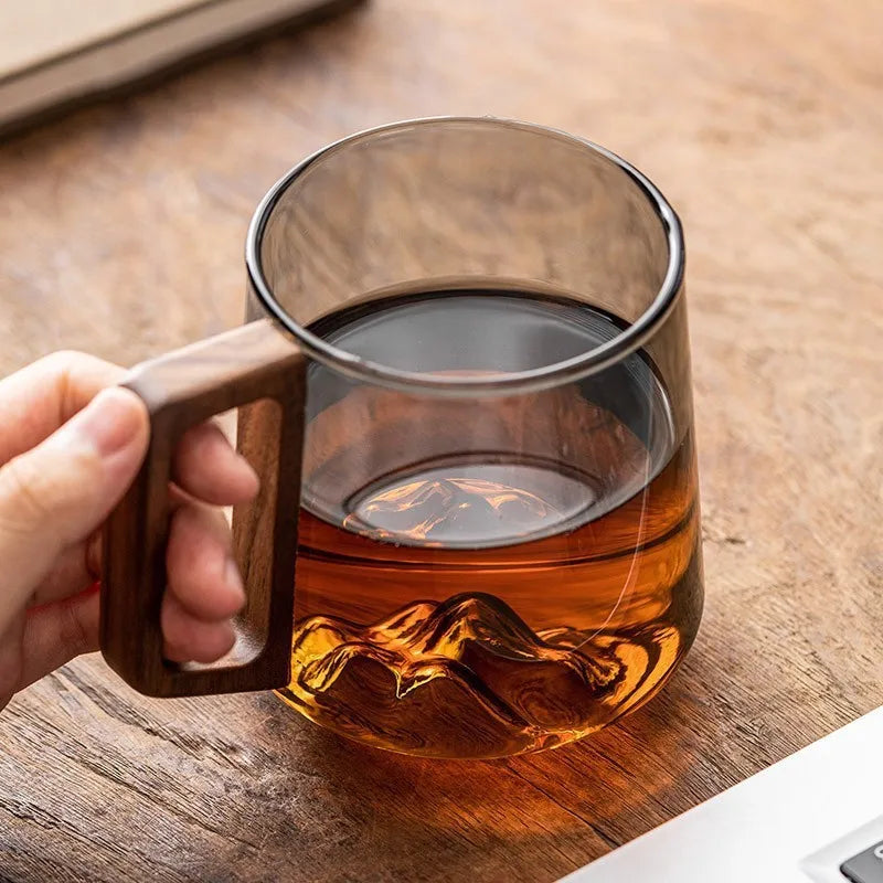 Mountain Glass Mug – Borosilicate Coffee & Tea Cup