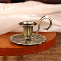 Vintage Chamberstick Candle Holder – Handled Taper Candlestick