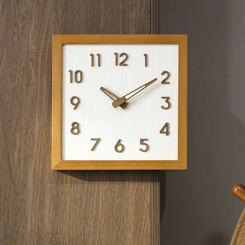 Wooden Corner Wall Clock – Double-Sided Pendulum Clock