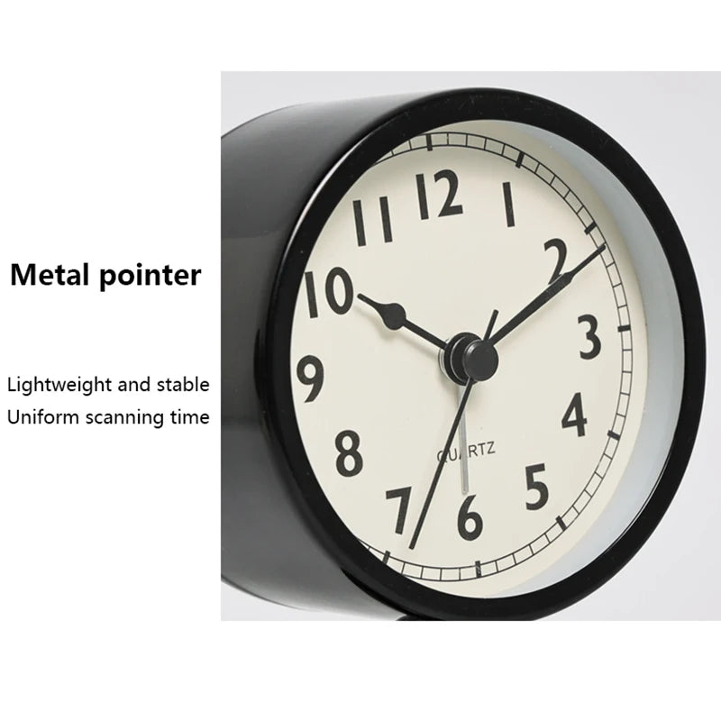 Retro Pedestal Alarm Clock – Small Silent Desk Clock
