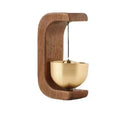 Wooden Door Chime with Brass Bell – Entryway Door Bell Decor