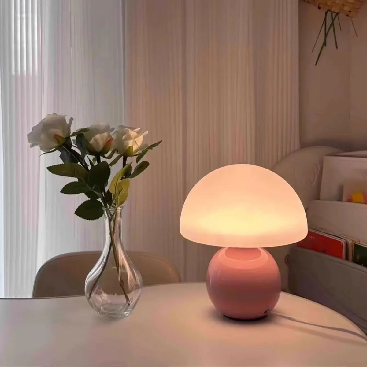 Mini Mushroom Accent Lamp – Small Colorful Table Lamp for Shelf & Desk