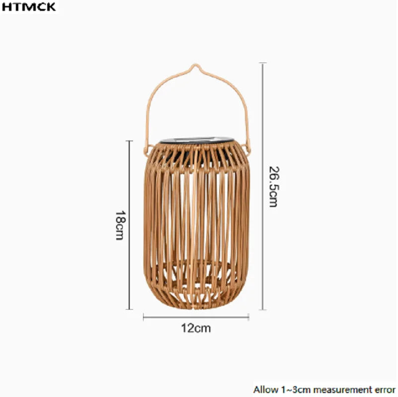 Solar Rattan Lantern – Outdoor Woven Lantern for Patio & Garden