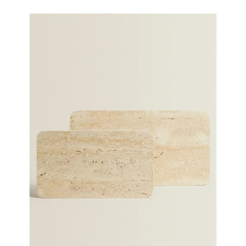 Travertine Catchall Tray – Natural Stone Tray for Entryway & Vanity