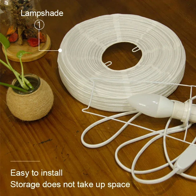 Rice Paper Lantern Table Lamp – Soft Glow Bedside Light