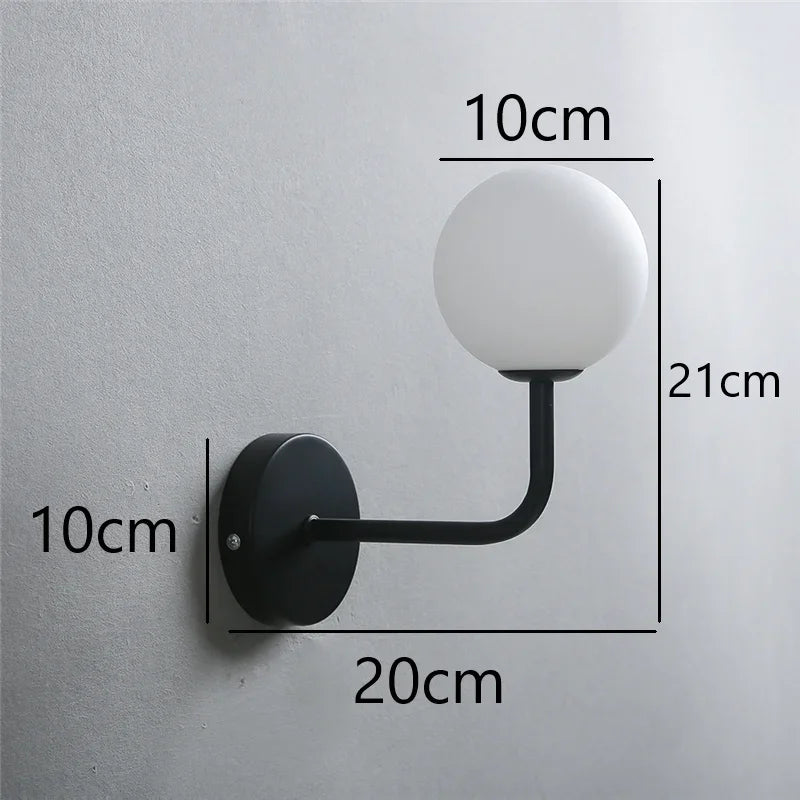 Glass Globe Wall Sconce – Teardrop Loop or Arm Wall Light