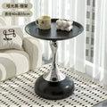 Round Metal Side Table – Pedestal End Table