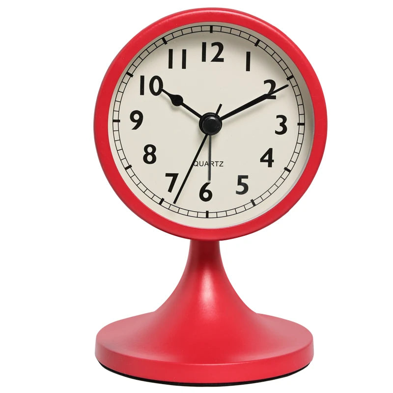 Retro Pedestal Alarm Clock – Small Silent Desk Clock
