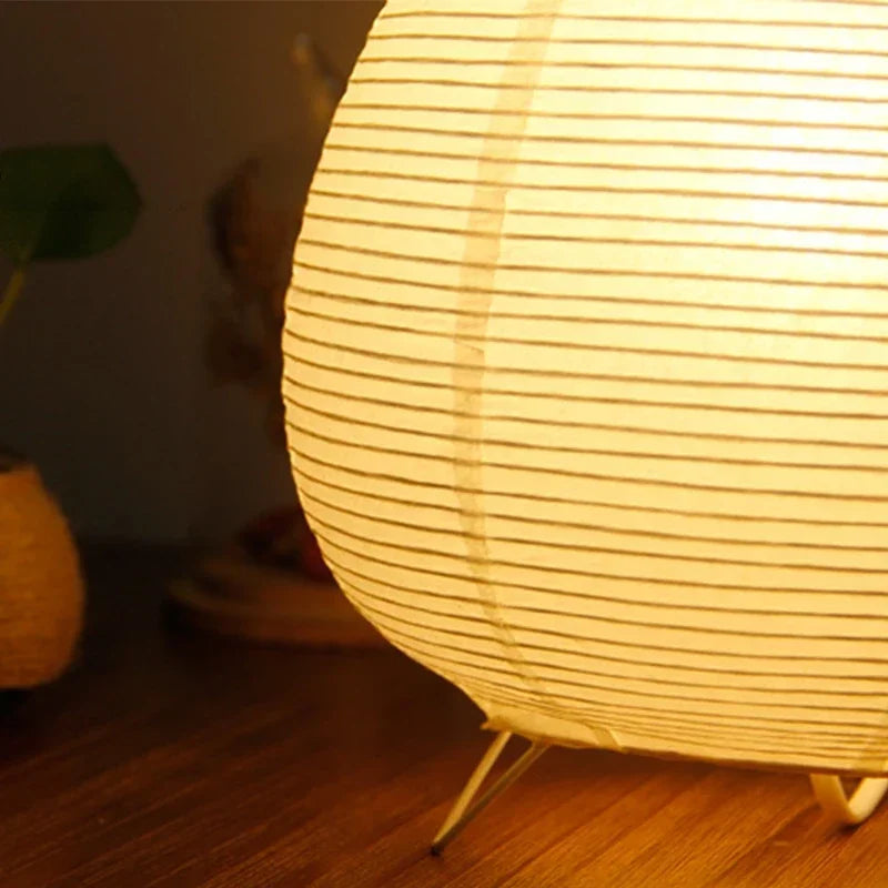 Rice Paper Lantern Table Lamp – Soft Glow Bedside Light