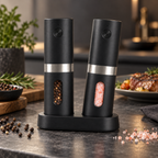 Electric Salt & Pepper Grinder Set – Rechargeable Mill