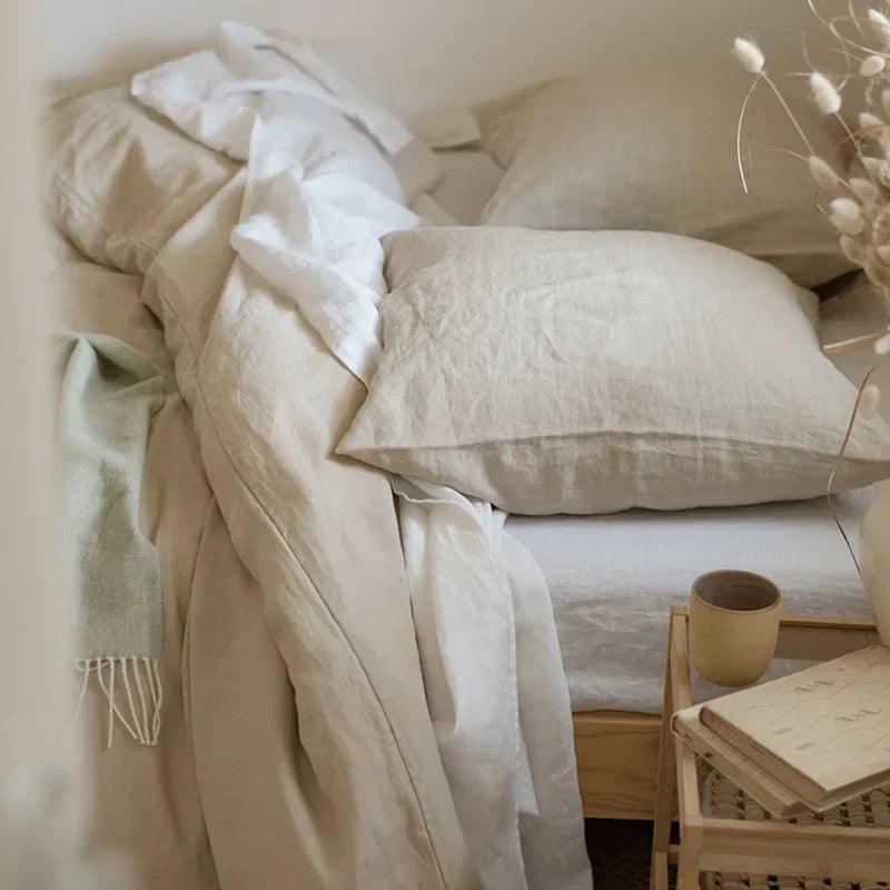 Pure Linen Pillow Cover – Solid Color Cushion Cover in 5 Sizes