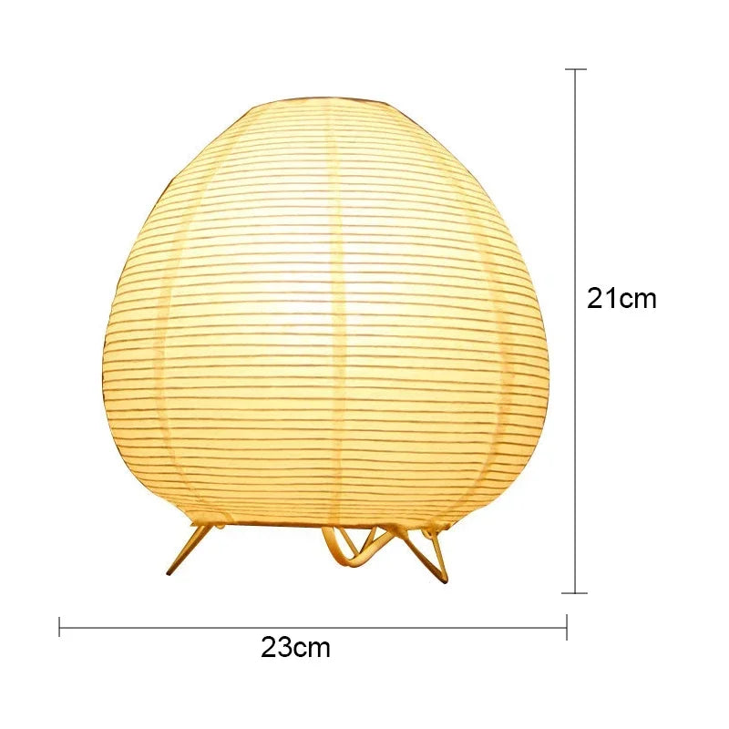Rice Paper Lantern Table Lamp – Soft Glow Bedside Light