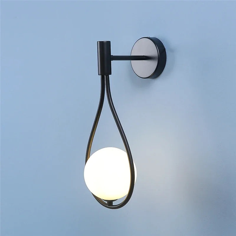 Glass Globe Wall Sconce – Teardrop Loop or Arm Wall Light