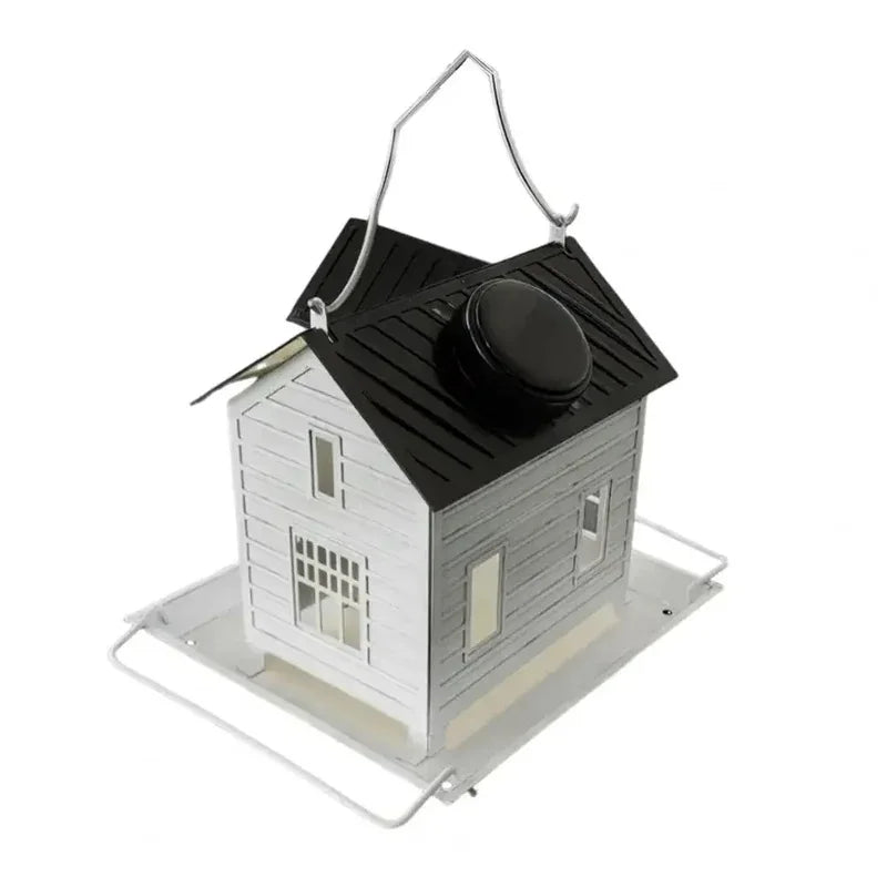 Metal Bird Feeder with Light – Hanging House Feeder