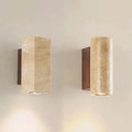 Stone & Walnut Wall Light – Wall Sconce for Bedroom & Hallway