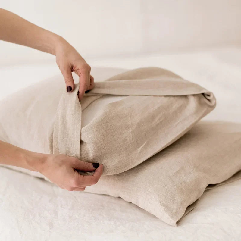 Pure Linen Pillow Cover – Solid Color Cushion Cover in 5 Sizes