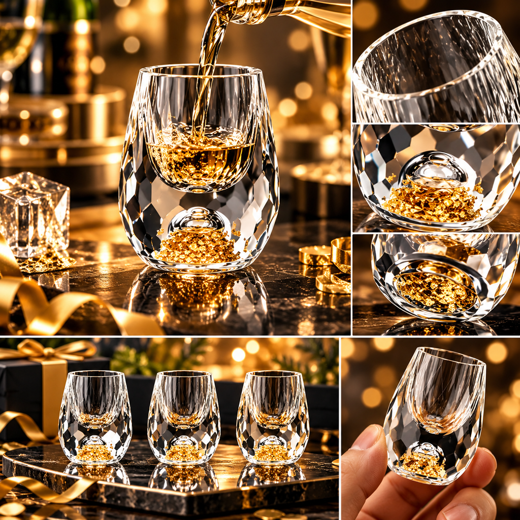 Crystal Shot Glass Set – Diamond Cut Party Barware