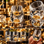 Crystal Shot Glass Set – Diamond Cut Party Barware