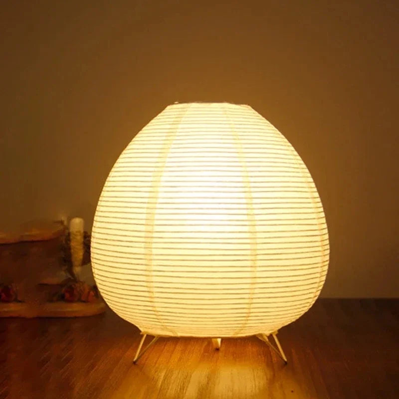 Rice Paper Lantern Table Lamp – Soft Glow Bedside Light