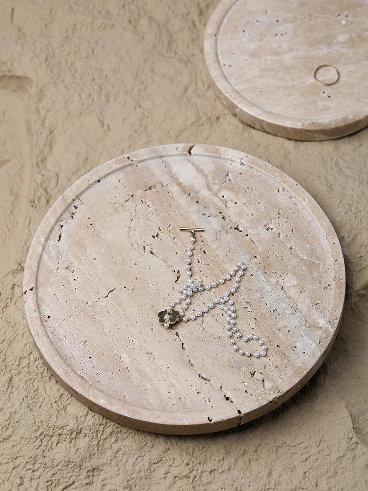 Natural Stone Vanity Tray – Decorative Tray for Bathroom & Dresser