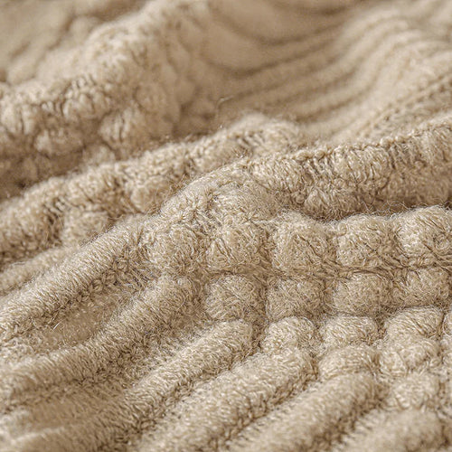 Diamond Knit Tassel Throw Blanket – Textured Throw for Sofa & Bed