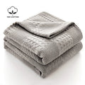 Cotton Waffle Throw Blanket – Waffle Weave Bed & Sofa Throw