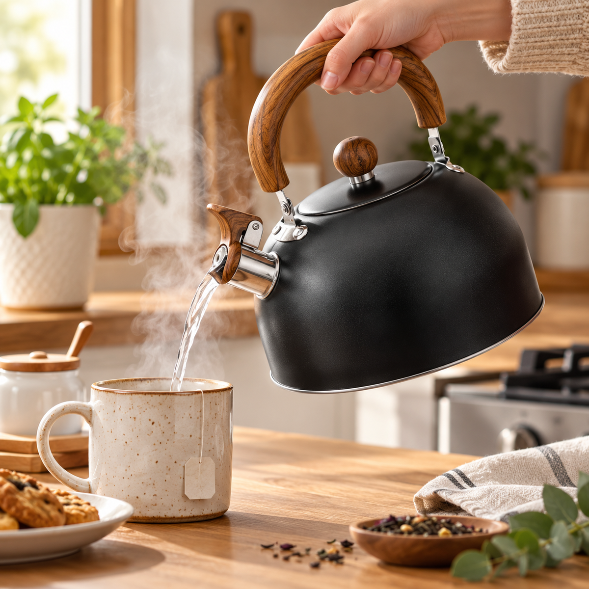 Whistling Tea Kettle – 2.5L Stainless Steel Stovetop Kettle