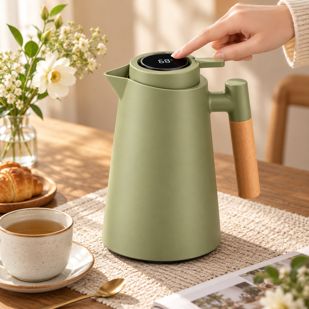 Thermal Carafe with Temperature Display – Insulated Pot