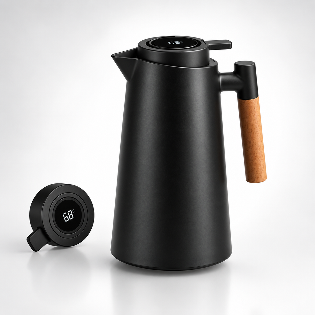 Thermal Carafe with Temperature Display – Insulated Pot