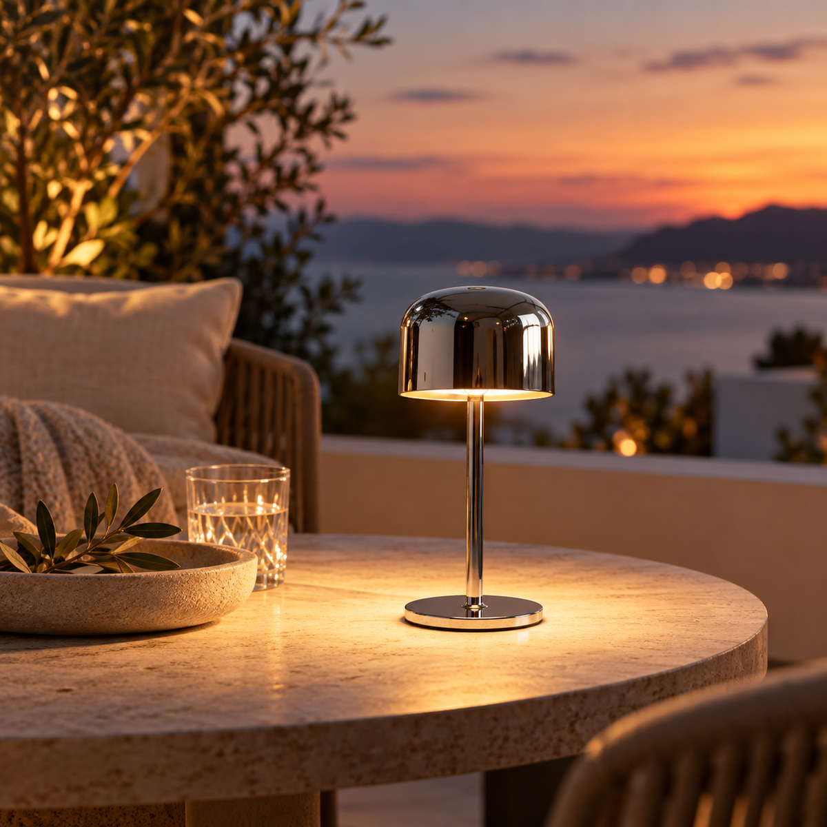 Cordless LED Table Lamp – Rechargeable Touch Dimmable Light